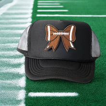 Load image into Gallery viewer, football bow trucker hat
