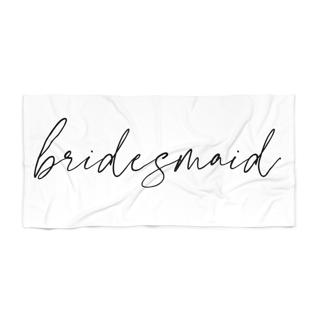 Bridesmaid Beach Towel | Bachelorette Trip Honeymoon Newlywed Gift Towel Vacation Beach Trip