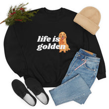 Load image into Gallery viewer, Life is Golden | Golden Retriever Dog Mom Pet Unisex Heavy Blend Crewneck Sweatshirt
