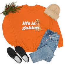 Load image into Gallery viewer, Life is Golden | Golden Retriever Dog Mom Pet Unisex Heavy Blend Crewneck Sweatshirt
