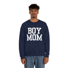 Load image into Gallery viewer, Boy Mom | Baby Boy Newborn New Dad Gender Reveal Pregnancy Announcement Hospital Outfit | Unisex Heavy Blend Crewneck Sweatshirt
