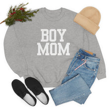 Load image into Gallery viewer, Boy Mom | Baby Boy Newborn New Dad Gender Reveal Pregnancy Announcement Hospital Outfit | Unisex Heavy Blend Crewneck Sweatshirt
