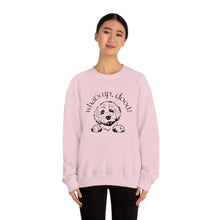 Load image into Gallery viewer, What&#39;s Up Dood | Golden Doodle Poodle Dog Mom Pet Unisex Heavy Blend Crewneck Sweatshirt
