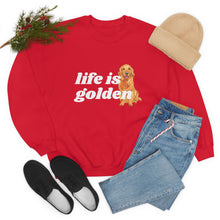 Load image into Gallery viewer, Life is Golden | Golden Retriever Dog Mom Pet Unisex Heavy Blend Crewneck Sweatshirt
