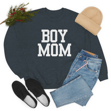 Load image into Gallery viewer, Boy Mom | Baby Boy Newborn New Dad Gender Reveal Pregnancy Announcement Hospital Outfit | Unisex Heavy Blend Crewneck Sweatshirt
