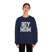 Load image into Gallery viewer, Boy Mom | Baby Boy Newborn New Dad Gender Reveal Pregnancy Announcement Hospital Outfit | Unisex Heavy Blend Crewneck Sweatshirt
