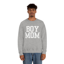 Load image into Gallery viewer, Boy Mom | Baby Boy Newborn New Dad Gender Reveal Pregnancy Announcement Hospital Outfit | Unisex Heavy Blend Crewneck Sweatshirt
