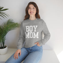 Load image into Gallery viewer, Boy Mom | Baby Boy Newborn New Dad Gender Reveal Pregnancy Announcement Hospital Outfit | Unisex Heavy Blend Crewneck Sweatshirt
