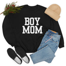 Load image into Gallery viewer, Boy Mom | Baby Boy Newborn New Dad Gender Reveal Pregnancy Announcement Hospital Outfit | Unisex Heavy Blend Crewneck Sweatshirt
