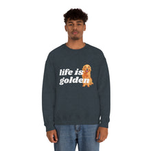 Load image into Gallery viewer, Life is Golden | Golden Retriever Dog Mom Pet Unisex Heavy Blend Crewneck Sweatshirt
