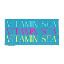 Load image into Gallery viewer, Vitamin Sea Beach Towel | Bachelorette Trip Bridesmaids Honeymoon Newlywed Gift Towel Vacation Beach Trip Spring Break

