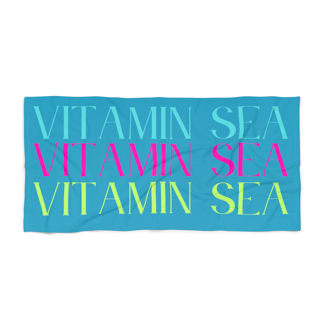 Vitamin Sea Beach Towel | Bachelorette Trip Bridesmaids Honeymoon Newlywed Gift Towel Vacation Beach Trip Spring Break