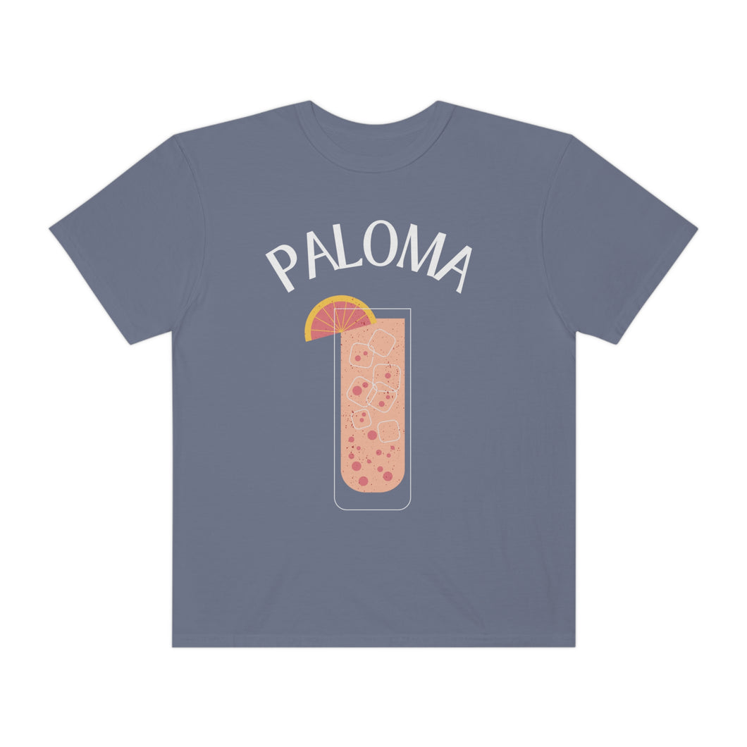 Paloma Drink Cocktail Shirt Grapefruit Tequila Unisex Garment-Dyed T-shirt