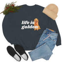 Load image into Gallery viewer, Life is Golden | Golden Retriever Dog Mom Pet Unisex Heavy Blend Crewneck Sweatshirt
