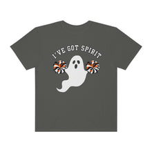 Load image into Gallery viewer, Halloween Graphic Tee | I&#39;ve Got Spirit Ghost Cheerleader Pom Poms Funny Shirt Witch Costume Trick Or Treat Unisex Garment-Dyed T-shi
