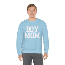 Load image into Gallery viewer, Boy Mom | Baby Boy Newborn New Dad Gender Reveal Pregnancy Announcement Hospital Outfit | Unisex Heavy Blend Crewneck Sweatshirt
