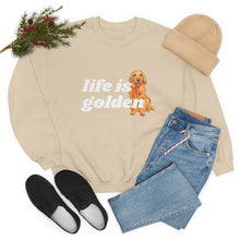 Load image into Gallery viewer, Life is Golden | Golden Retriever Dog Mom Pet Unisex Heavy Blend Crewneck Sweatshirt
