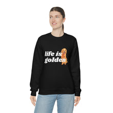 Load image into Gallery viewer, Life is Golden | Golden Retriever Dog Mom Pet Unisex Heavy Blend Crewneck Sweatshirt
