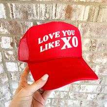 Load image into Gallery viewer, love you like XO adult trucker hat
