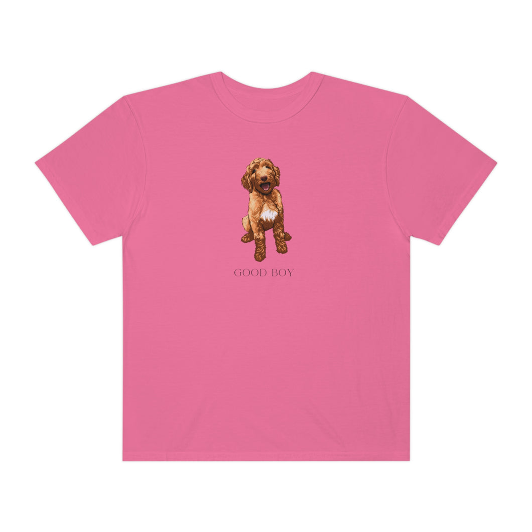Golden Doodle Good Boy Shirt Dog Mom Dog Mama Gift Pet Unisex Garment-Dyed T-shirt
