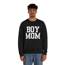 Load image into Gallery viewer, Boy Mom | Baby Boy Newborn New Dad Gender Reveal Pregnancy Announcement Hospital Outfit | Unisex Heavy Blend Crewneck Sweatshirt
