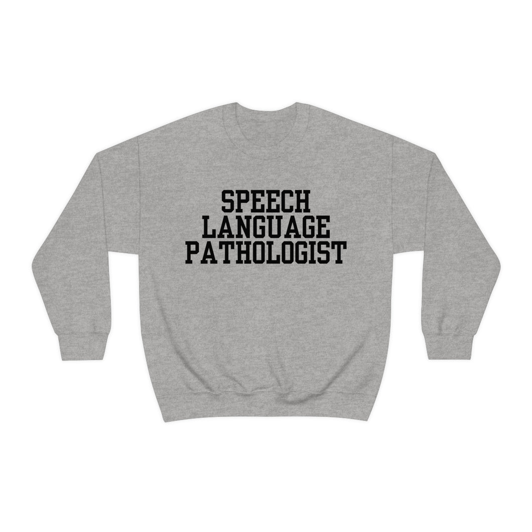 Speech Language Pathologist SLP Varsity Letters Unisex Heavy Blend™ Crewneck Sweatshirt