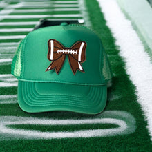 Load image into Gallery viewer, football bow trucker hat
