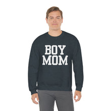 Load image into Gallery viewer, Boy Mom | Baby Boy Newborn New Dad Gender Reveal Pregnancy Announcement Hospital Outfit | Unisex Heavy Blend Crewneck Sweatshirt
