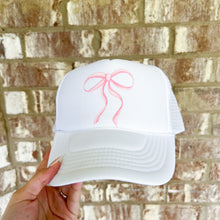 Load image into Gallery viewer, watercolor bow trucker hat

