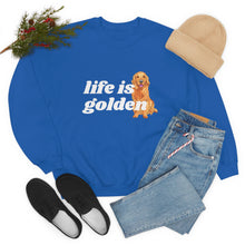 Load image into Gallery viewer, Life is Golden | Golden Retriever Dog Mom Pet Unisex Heavy Blend Crewneck Sweatshirt
