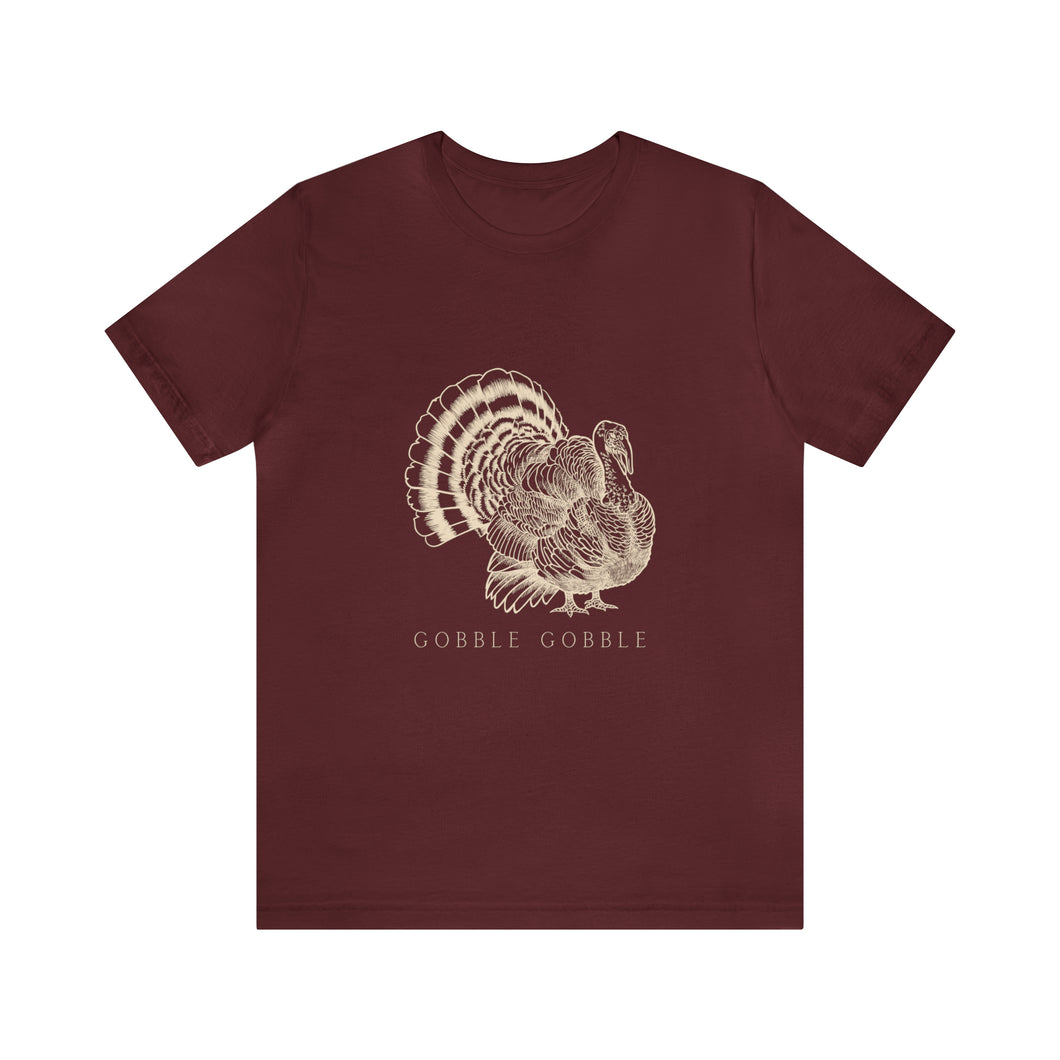 Gobble Gobble Turkey | Thanksgiving Tee Adult Unisex Jersey Short Sleeve Tee