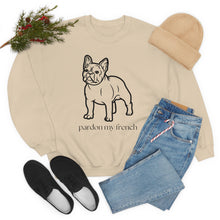 Load image into Gallery viewer, Pardon My French | Frenchie French Bulldog Dog Mom Pet Unisex Heavy Blend Crewneck Sweatshirt
