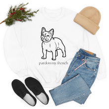 Load image into Gallery viewer, Pardon My French | Frenchie French Bulldog Dog Mom Pet Unisex Heavy Blend Crewneck Sweatshirt
