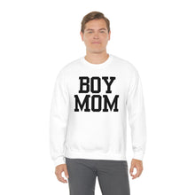 Load image into Gallery viewer, Boy Mom | Baby Boy Newborn New Dad Gender Reveal Pregnancy Announcement Hospital Outfit | Unisex Heavy Blend Crewneck Sweatshirt
