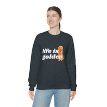 Load image into Gallery viewer, Life is Golden | Golden Retriever Dog Mom Pet Unisex Heavy Blend Crewneck Sweatshirt
