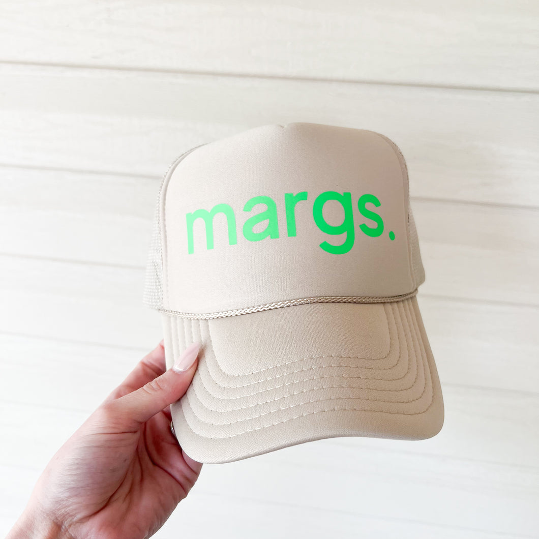 margs. trucker hat