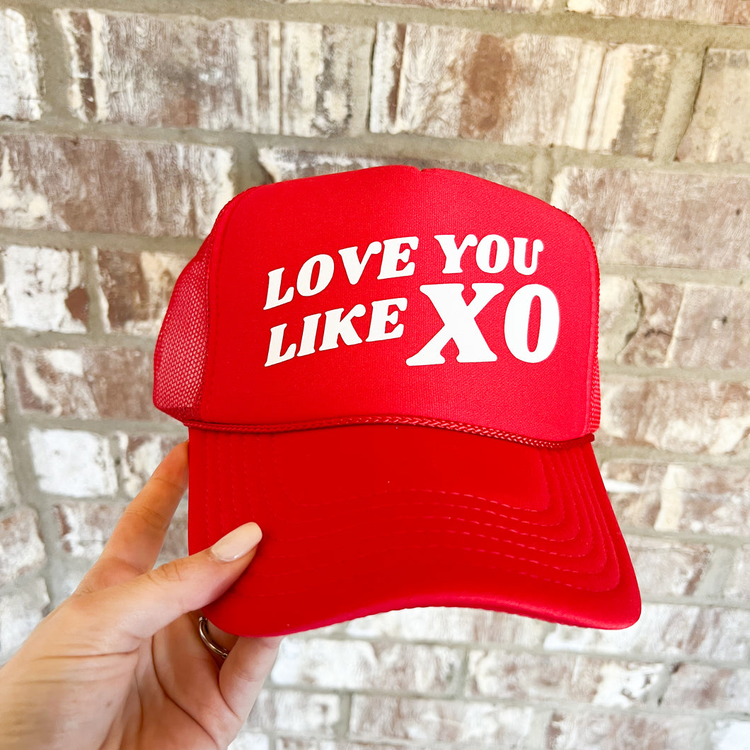 love you like XO adult trucker hat