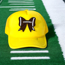 Load image into Gallery viewer, football bow trucker hat
