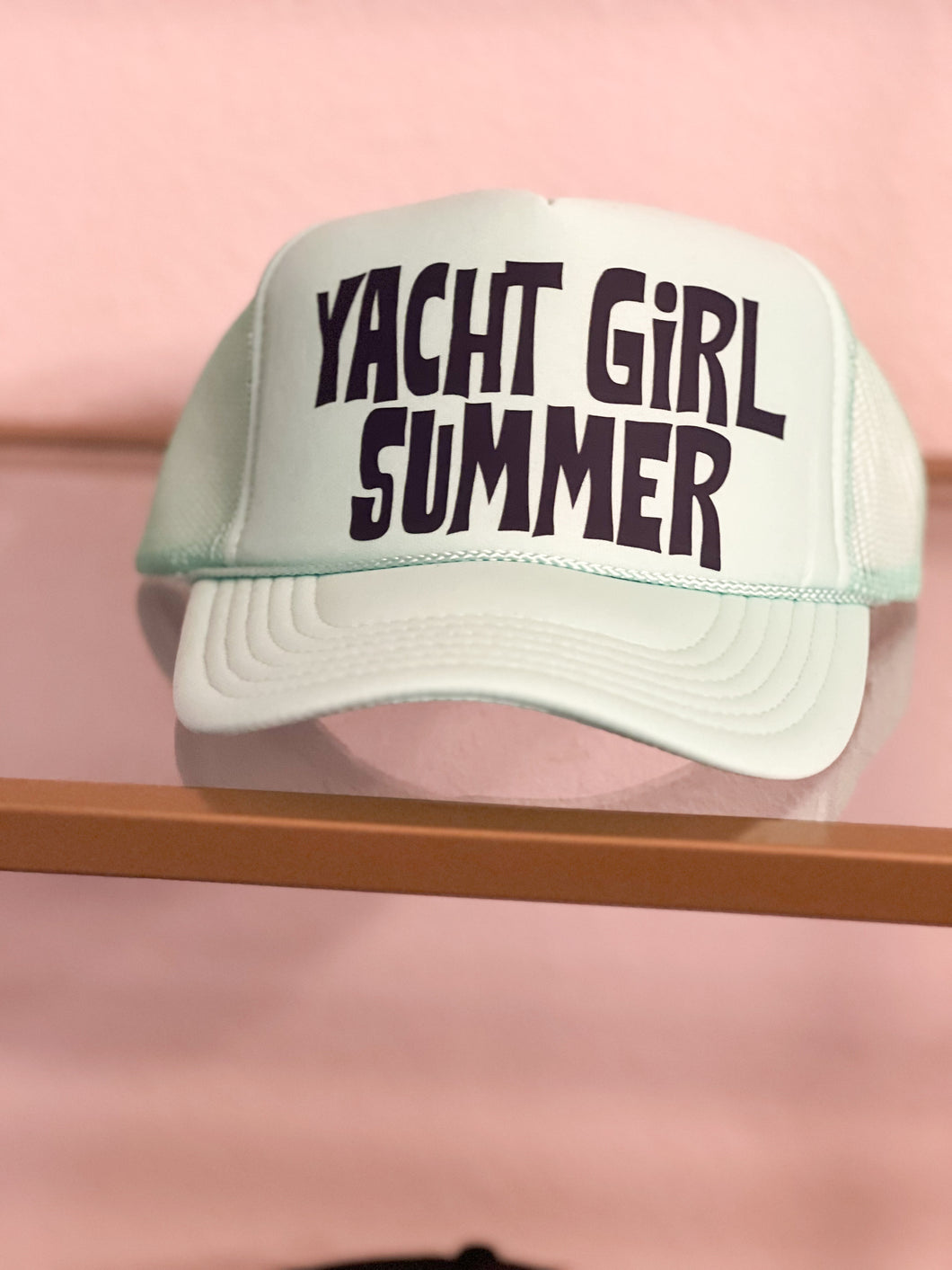 yacht girl summer trucker hat