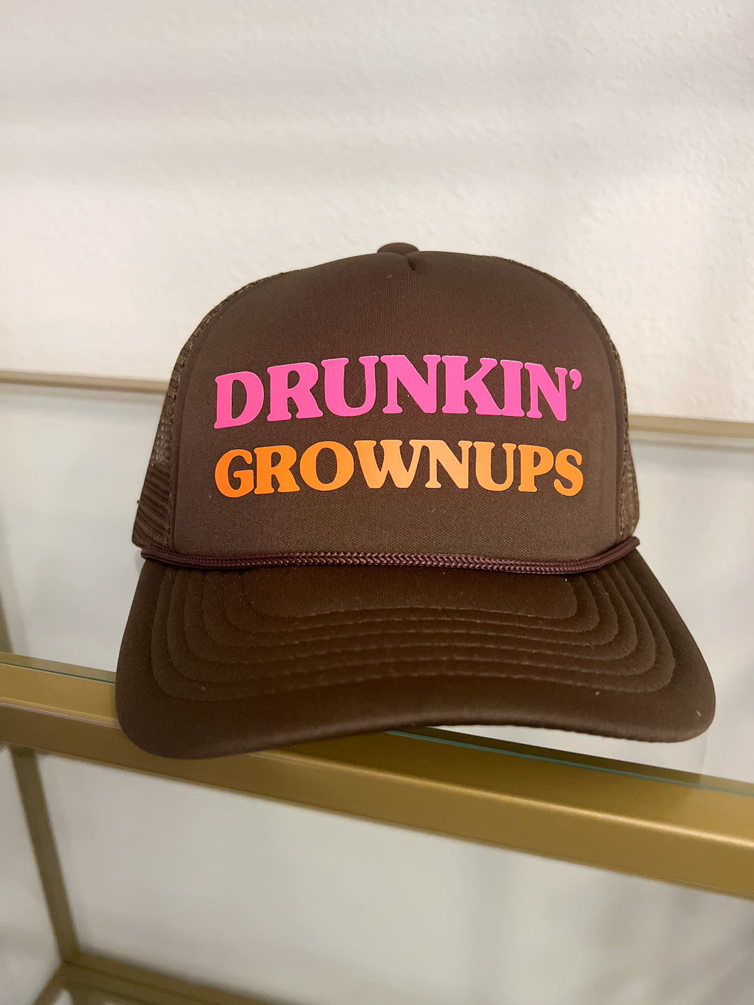 drunkin grownups trucker hat