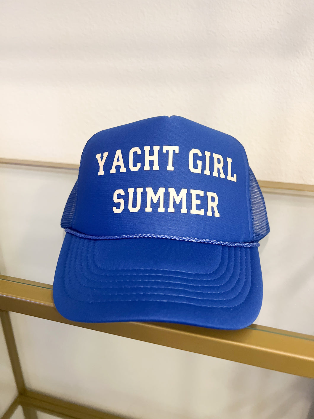 yacht girl summer trucker hat