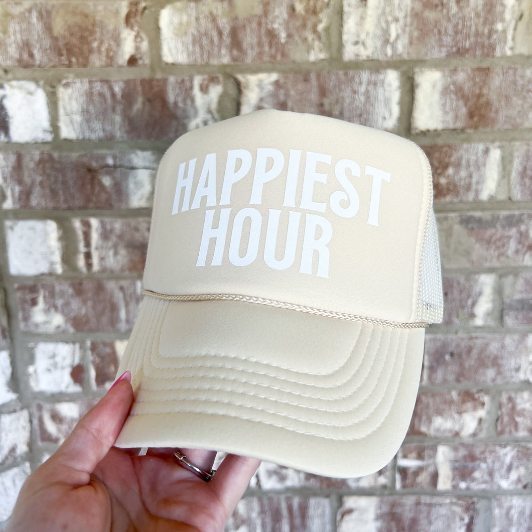 happiest hour trucker hat