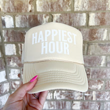 Load image into Gallery viewer, happiest hour trucker hat
