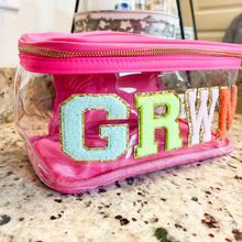 Load image into Gallery viewer, GRWM | hot pink train travel makeup case
