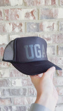 Load and play video in Gallery viewer, UGA university of georgia black trucker hat
