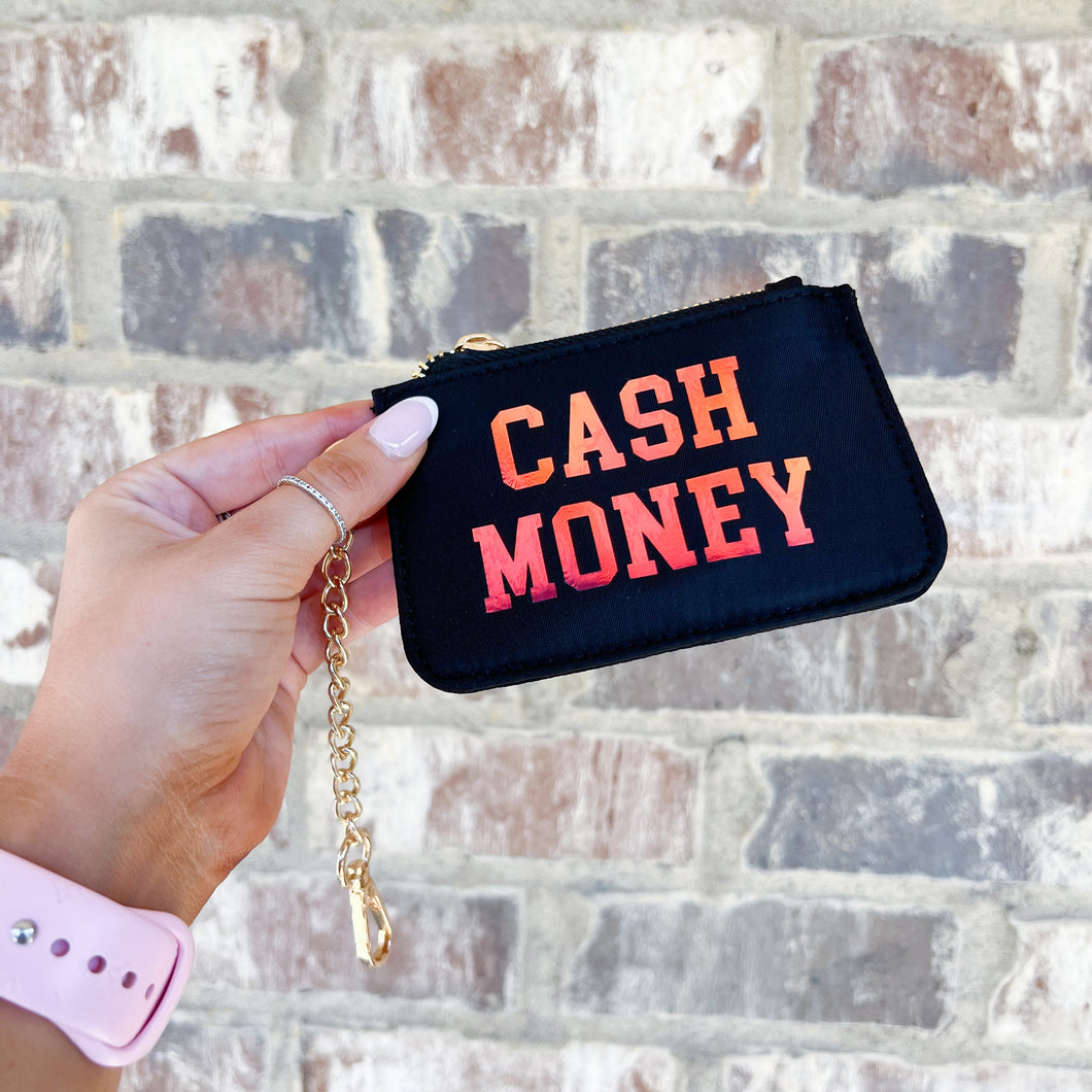 cash money wallet keychain pouch
