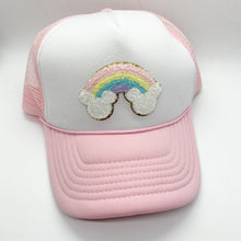 Load image into Gallery viewer, rainbow ears adult trucker hat

