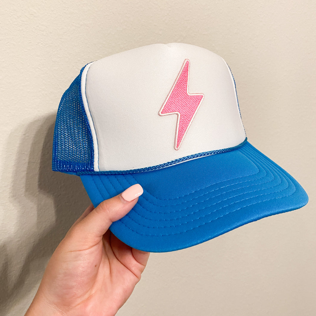 lightning striker trucker hat