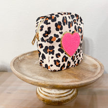 Load image into Gallery viewer, leopard heart mini pouch
