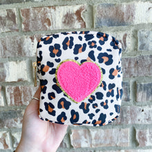 Load image into Gallery viewer, leopard heart mini pouch
